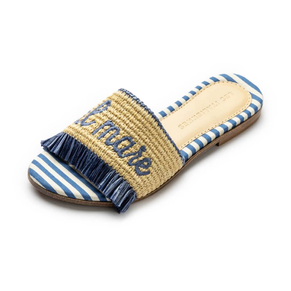 Les Italiennes Portami al Mare – Blu/Beige Rigato Nuovo