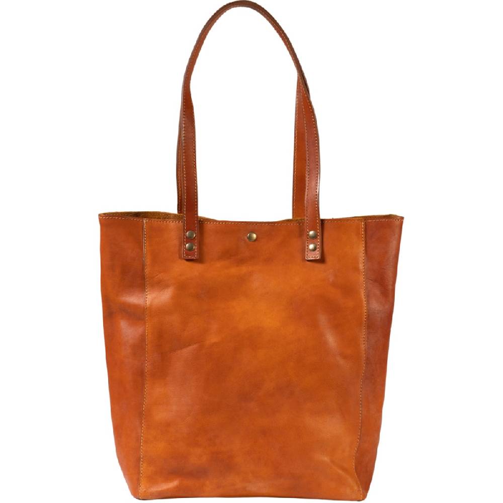 Lartigiano Del Cuoio Shopping bag in pelle color cuoio realizzata a mano in Toscana