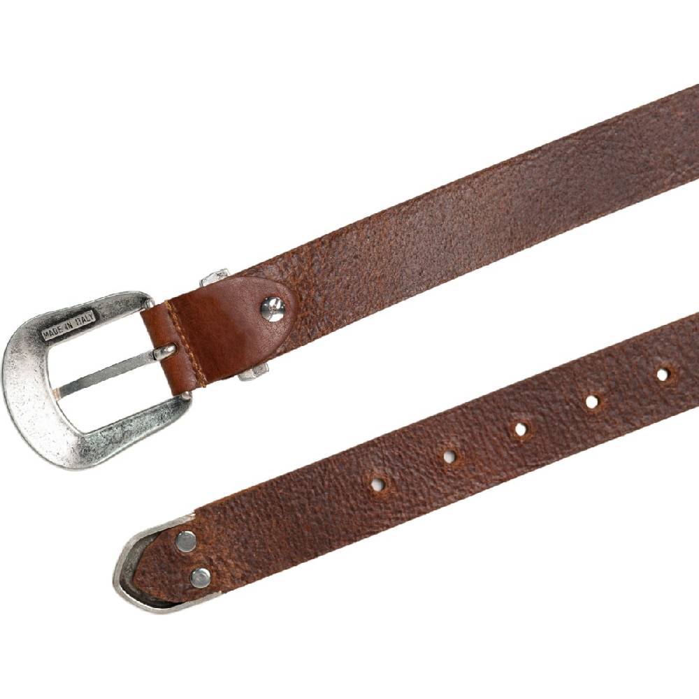 Lartigiano Del Cuoio Cintura western donna in cuoio con puntale in metallo inciso Spedizione Gratuita