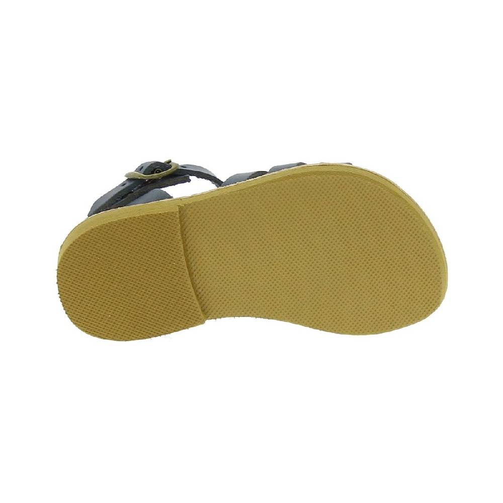 Lartigiano Del Cuoio Sandalo da bambino in morbida pelle nubuck blu chiusura con fibbia Shopping Online