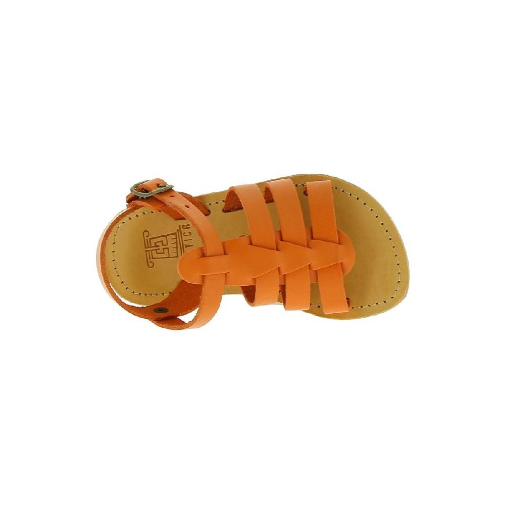 Lartigiano Del Cuoio Sandalo da bambino in pelle di vitello arancione chiusura con fibbia Convenienza