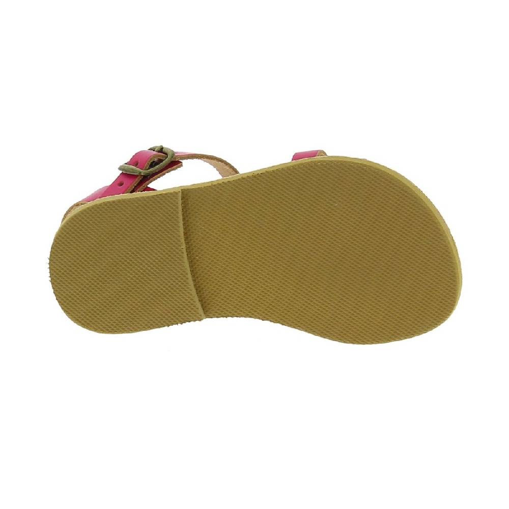 Lartigiano Del Cuoio Sandali intrecciati da bambina in pelle di vitello fucsia chiusura con fibbia Novità
