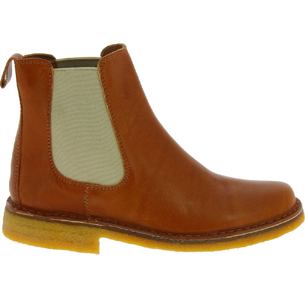Lartigiano Del Cuoio Stivaletti chelsea donna in pelle marrone e suola in para artigianali Offerta