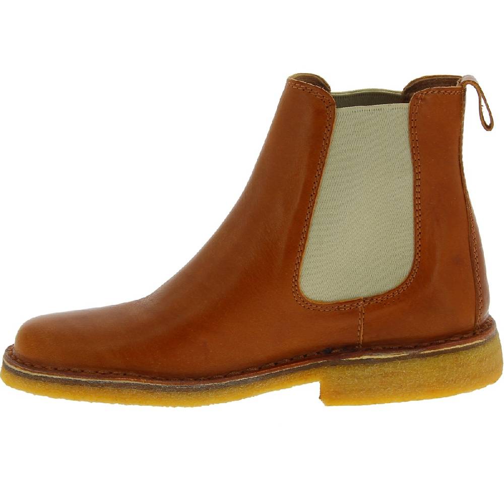 Lartigiano Del Cuoio Stivaletti chelsea donna in pelle marrone e suola in para artigianali Offerta