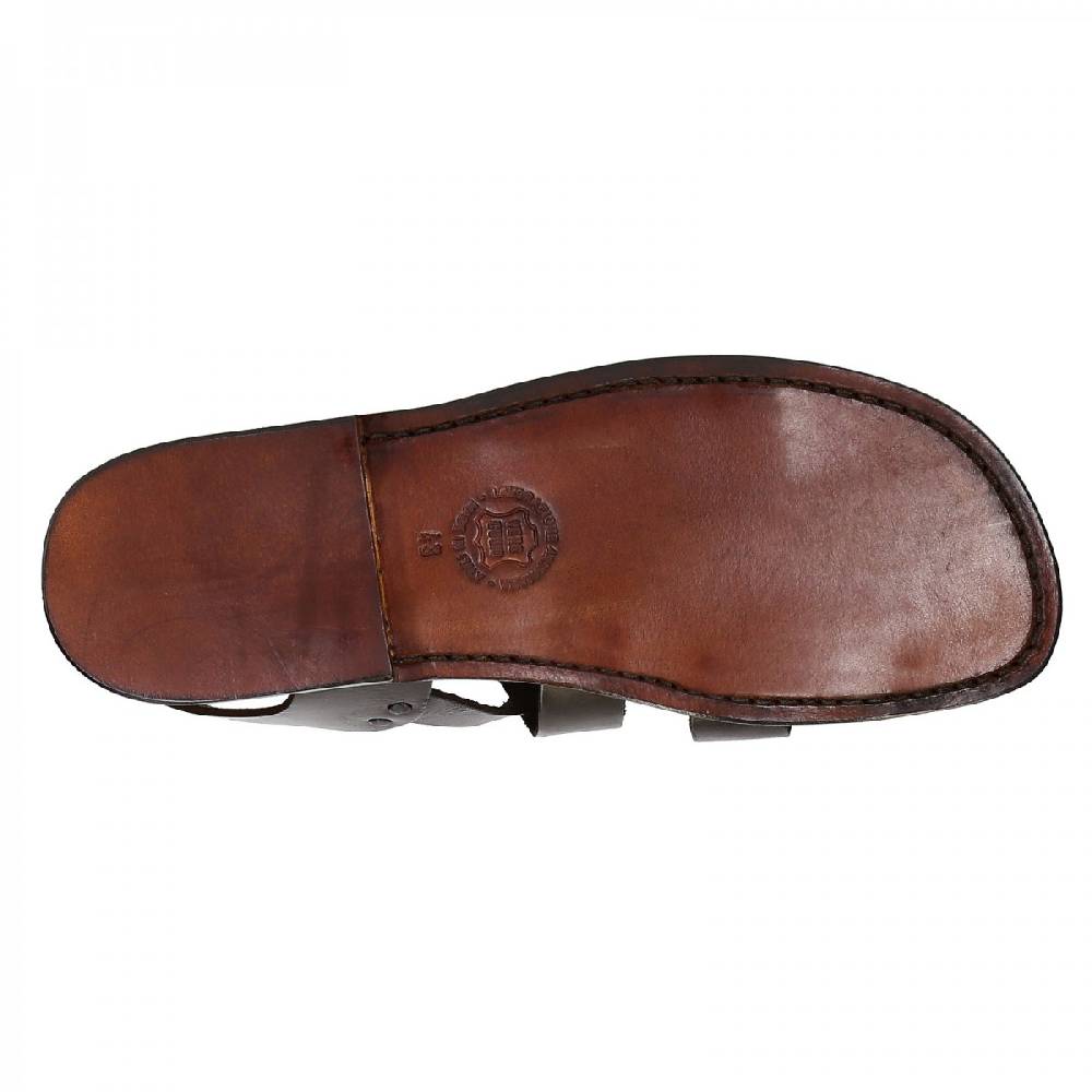 Lartigiano Del Cuoio Sandali uomo fatti a mano in pelle color testa di moro Online