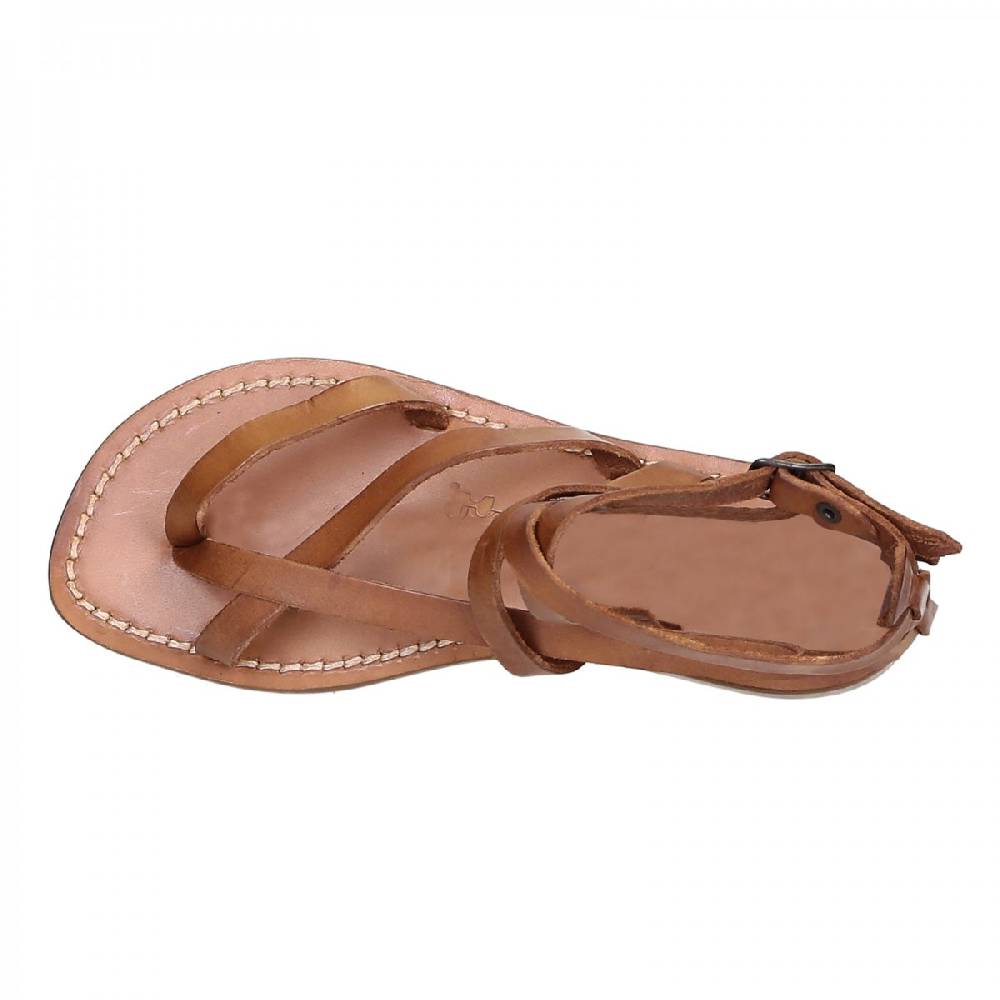 Lartigiano Del Cuoio Sandali alla schiava artigianali in pelle color cuoio Promozione