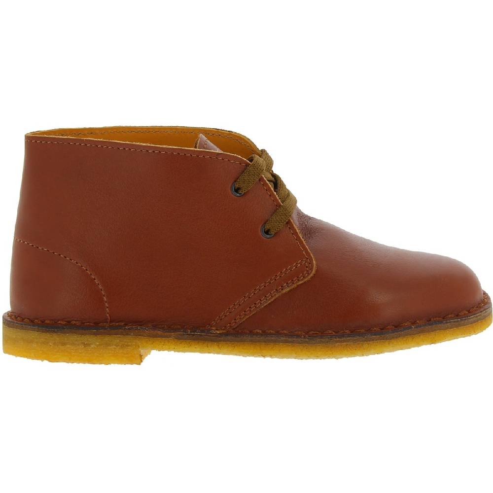 Lartigiano Del Cuoio Scarpe polacchine da bambino in pelle marrone fatte a mano in Italia Vendita Calda