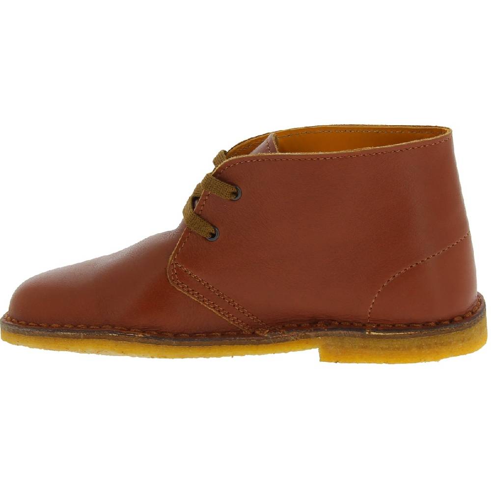Lartigiano Del Cuoio Scarpe polacchine da bambino in pelle marrone fatte a mano in Italia Vendita Calda