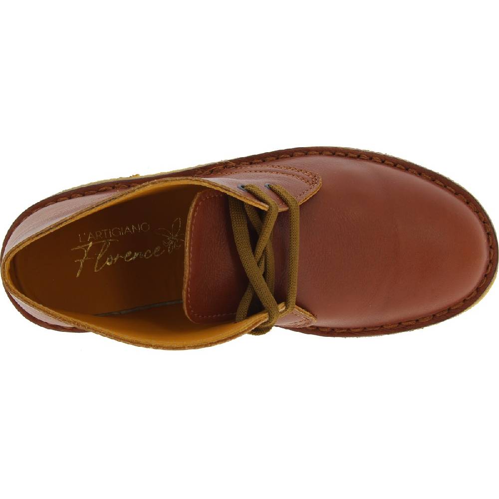 Lartigiano Del Cuoio Scarpe polacchine da bambino in pelle marrone fatte a mano in Italia Vendita Calda