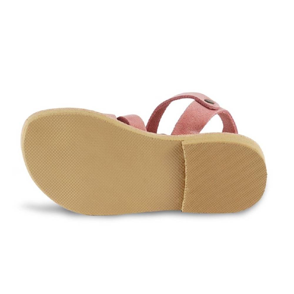 Lartigiano Del Cuoio Sandalo da bambina in morbida pelle nubuck rosa chiusura con fibbia I Più Venduti