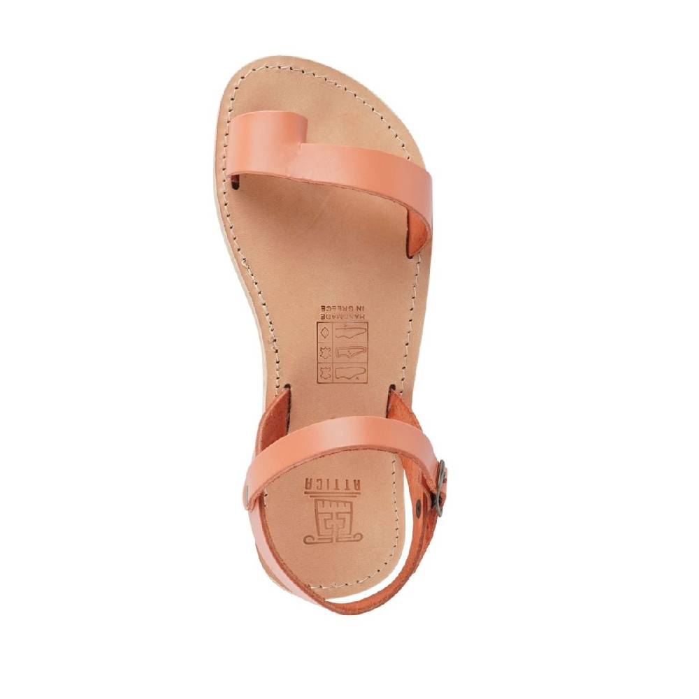 Lartigiano Del Cuoio Sandali infradito da bambino in pelle di vitello arancione chiusura con fibbia Vendite Flash