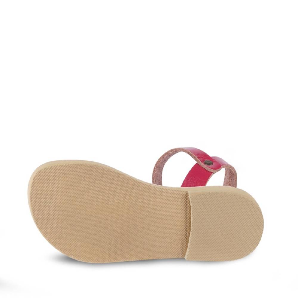 Lartigiano Del Cuoio Sandali infradito da bambina in pelle di vitello fucsia chiusura con fibbia In Saldo