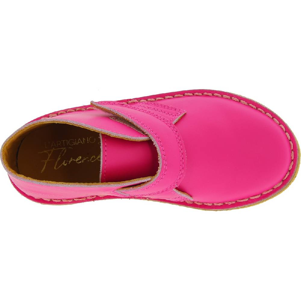 Lartigiano Del Cuoio Scarponcini da bambina in vera pelle rosa fatti a mano in Italia Moda