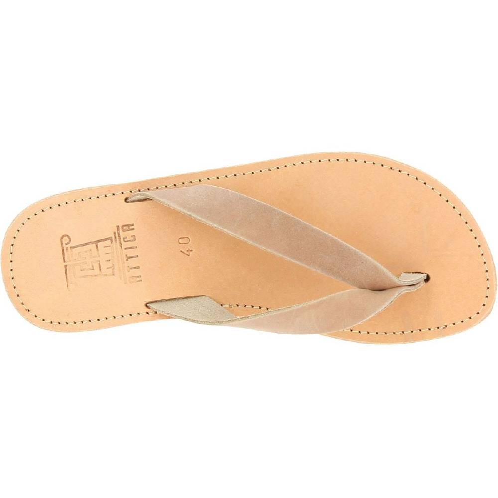 Lartigiano Del Cuoio Sandali infradito slip-on da uomo in pelle nabuk nude fatti a mano Nuovo