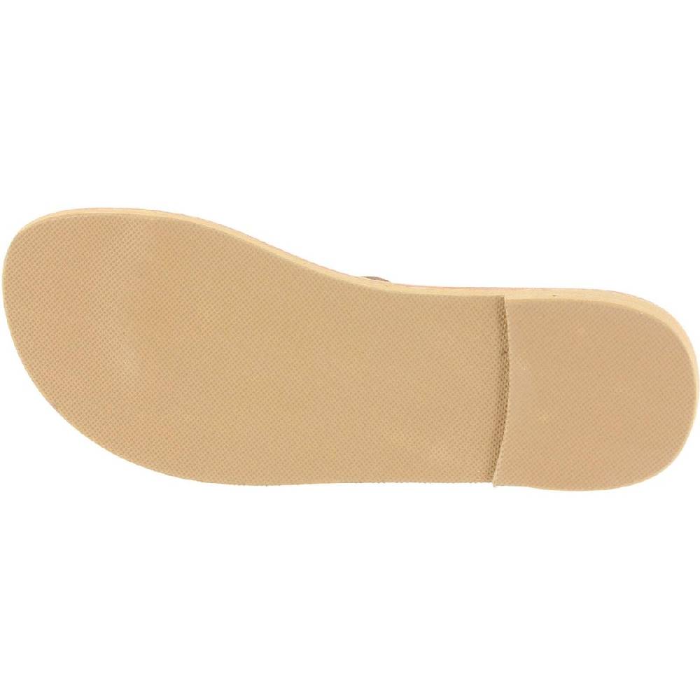 Lartigiano Del Cuoio Sandali infradito slip-on da uomo in pelle nabuk nude fatti a mano Nuovo