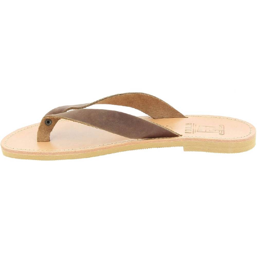 Lartigiano Del Cuoio Infradito uomo in nubuck testa di moro handmade in Greece Qualità