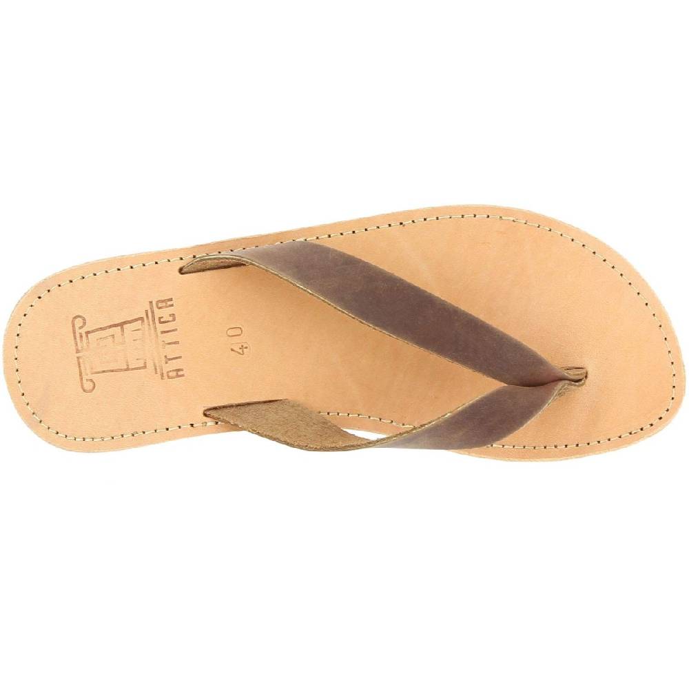Lartigiano Del Cuoio Infradito uomo in nubuck testa di moro handmade in Greece Qualità