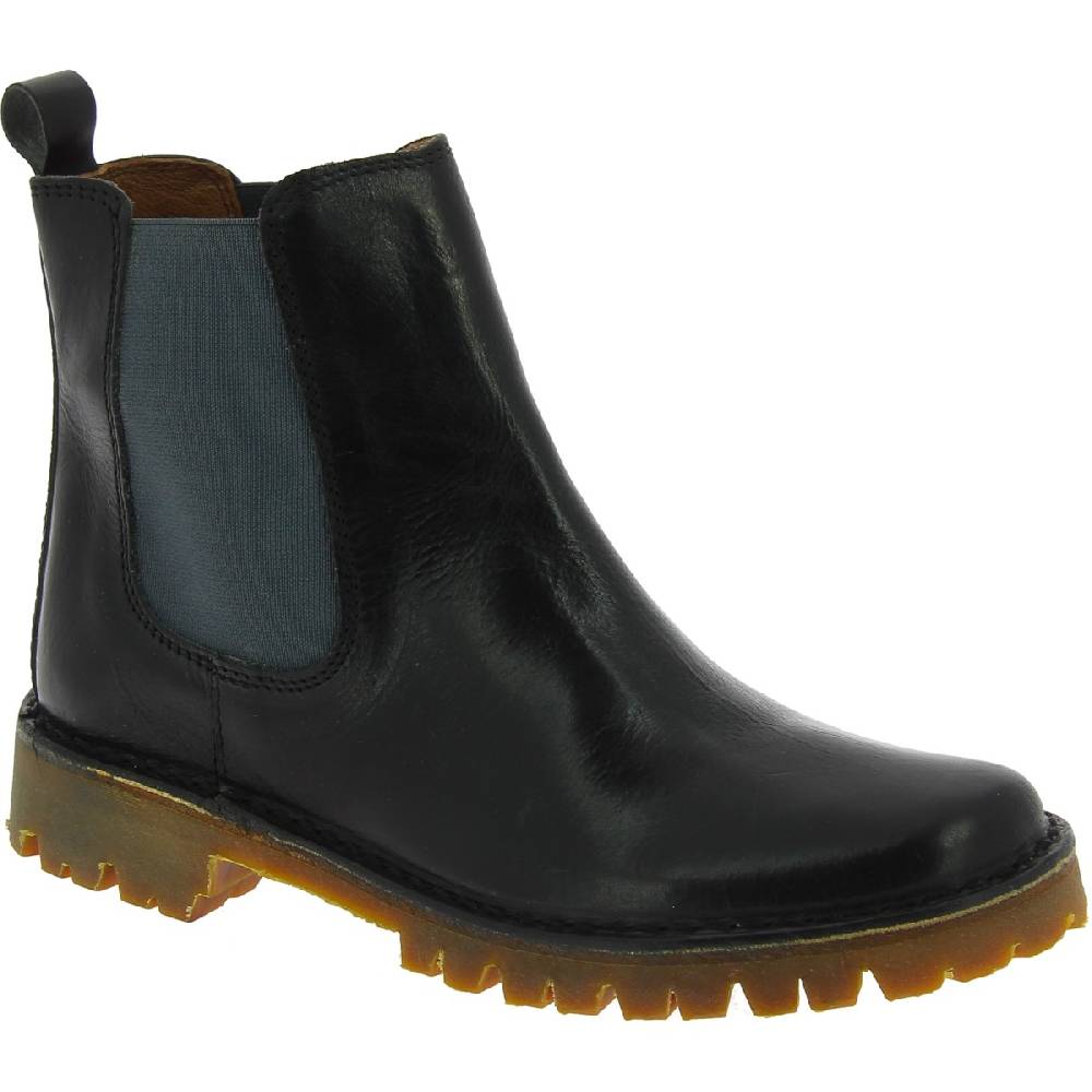 Lartigiano Del Cuoio Stivaletti chelsea donna neri in pelle con suola Vibram artigianali