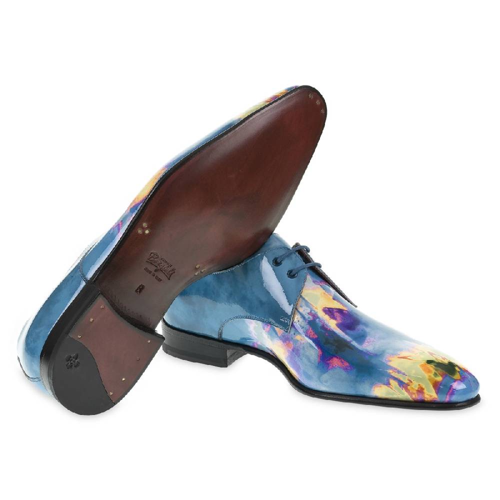 Lartigiano Del Cuoio Derby da cerimonia in vernice Psychedelic - Fratelli Borgioli - Artigianalità Italiana Shopping Online
