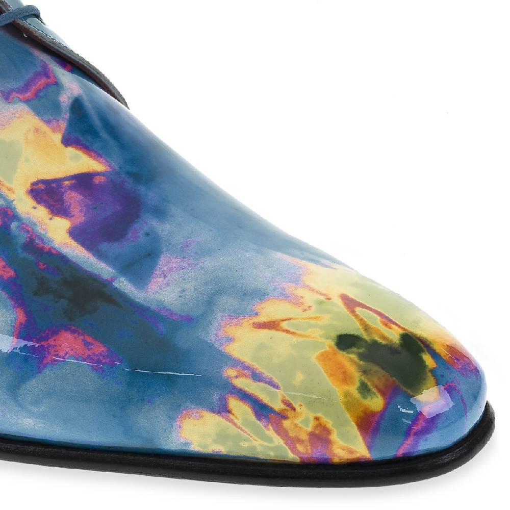 Lartigiano Del Cuoio Derby da cerimonia in vernice Psychedelic - Fratelli Borgioli - Artigianalità Italiana Shopping Online