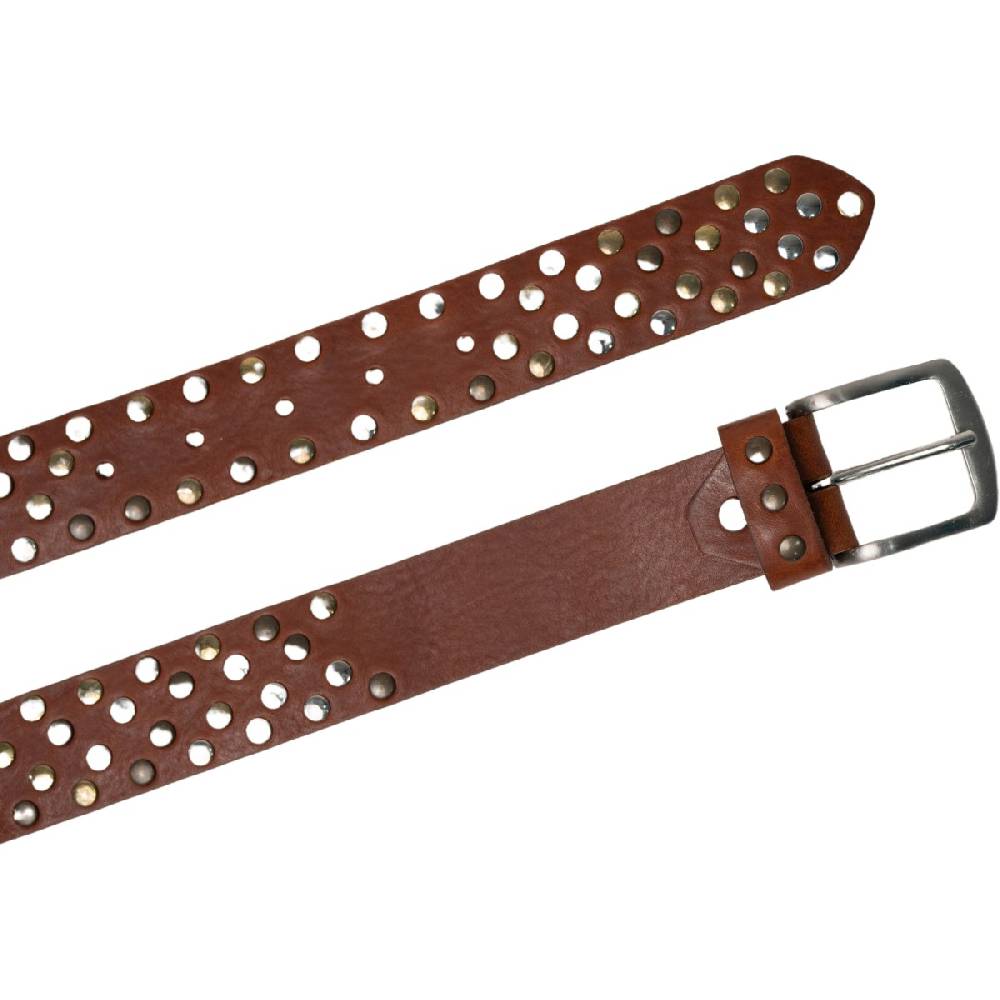 Lartigiano Del Cuoio Cintura in cuoio con borchie in metallo unisex Saldi Di Fabbrica