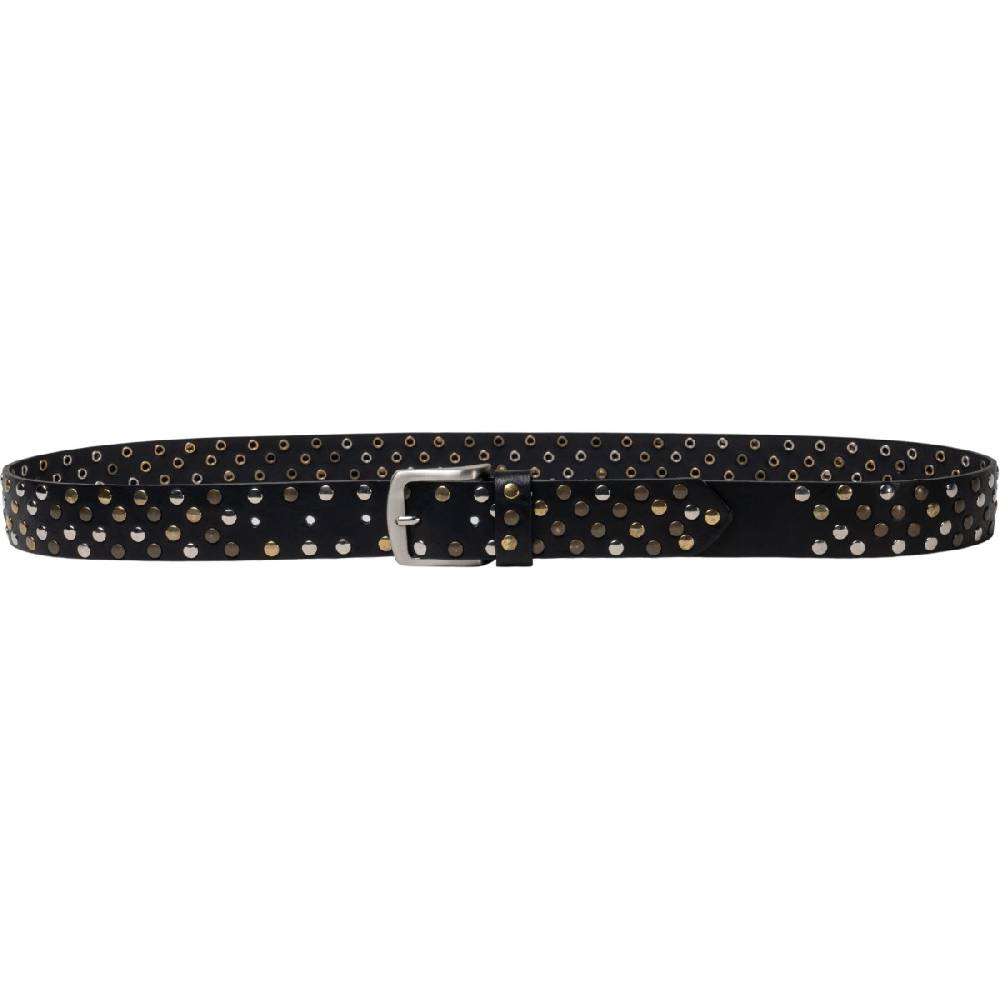 Lartigiano Del Cuoio Cintura in pelle nera con borchie metalliche unisex Vendite Flash