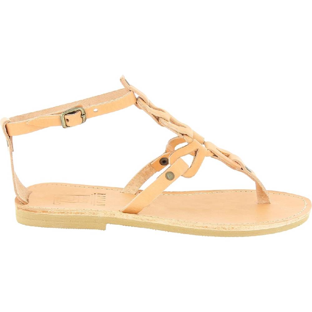 Lartigiano Del Cuoio Sandali infradito da donna con lacci incrociati fatti a mano in pelle di vitello nude Online