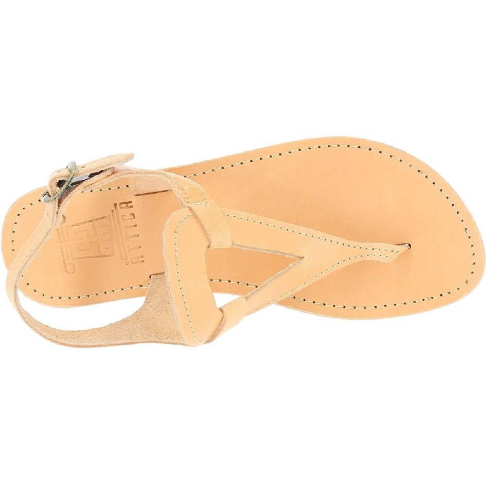 Lartigiano Del Cuoio Sandali infradito a goccia da donna fatti a mano in pelle di vitello colore nude Offerte