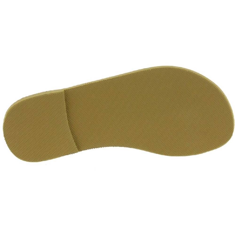 Lartigiano Del Cuoio Sandali infradito a cerchi da donna fatti a mano in pelle di vitello laminata oro Saldi Di Fabbrica