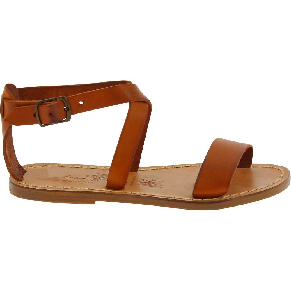 Lartigiano Del Cuoio Sandali donna in pelle color cuoio fatti a mano in Italia Promozione