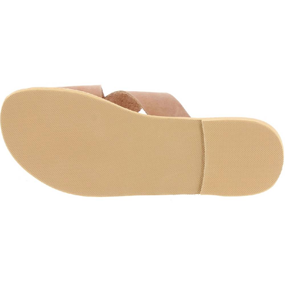 Lartigiano Del Cuoio Sandali uomo in nubuck marrone chiaro fatti a mano in Grecia Soddisfazione Garantita