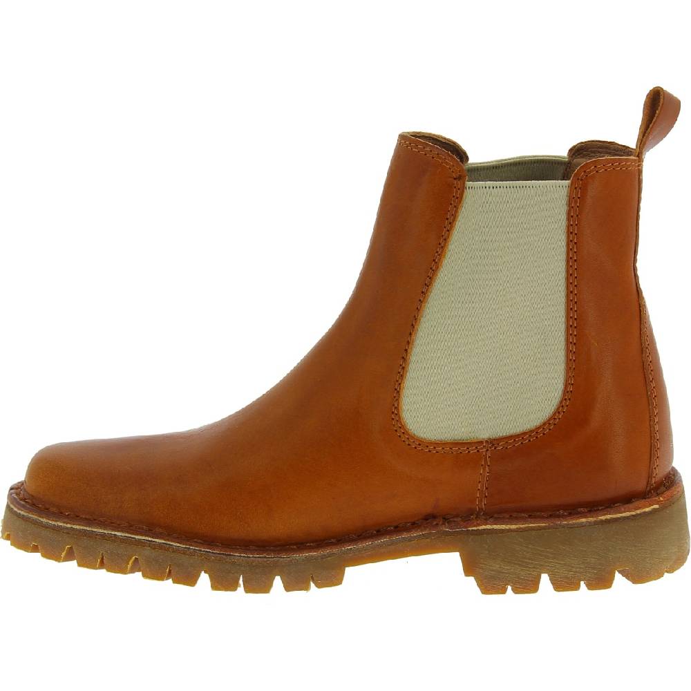 Lartigiano Del Cuoio Stivaletto beatles donna in pelle marrone e suola Vibram Fino Al -60%