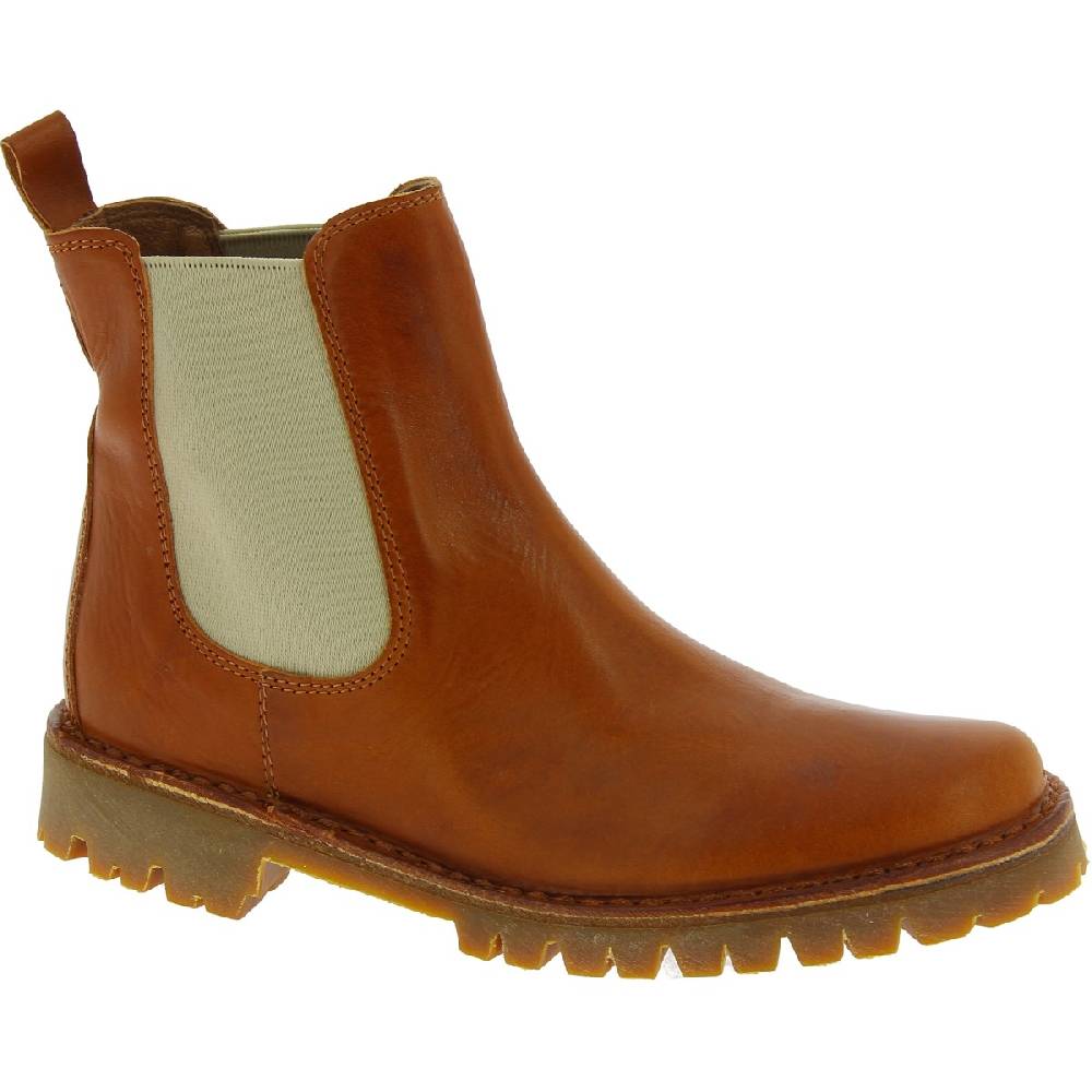 Lartigiano Del Cuoio Stivaletto beatles in pelle marrone e suola Vibram