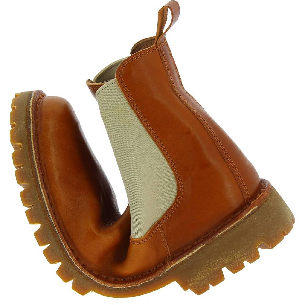Lartigiano Del Cuoio Stivaletto beatles in pelle marrone e suola Vibram Shopping Online