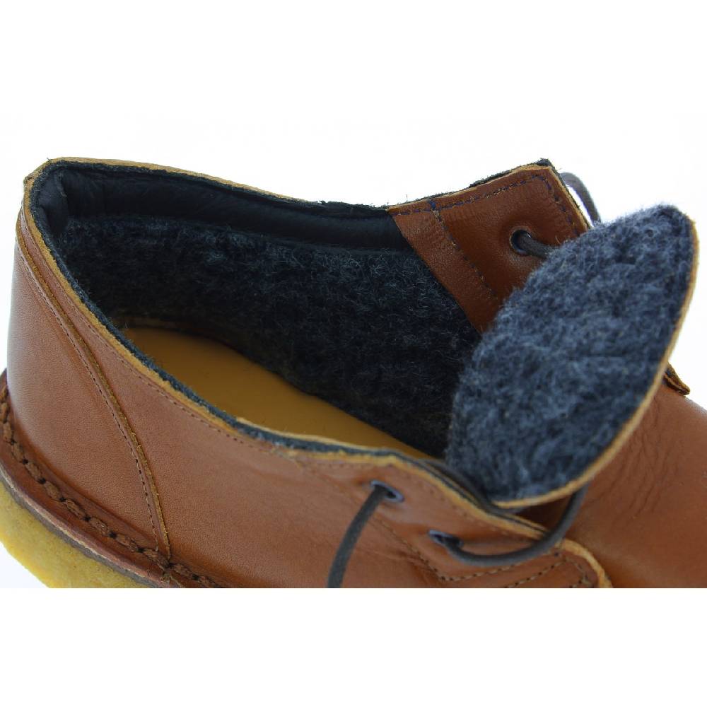 Lartigiano Del Cuoio Scarpe basse da donna in pelle marrone fodera invernale Negozi Online