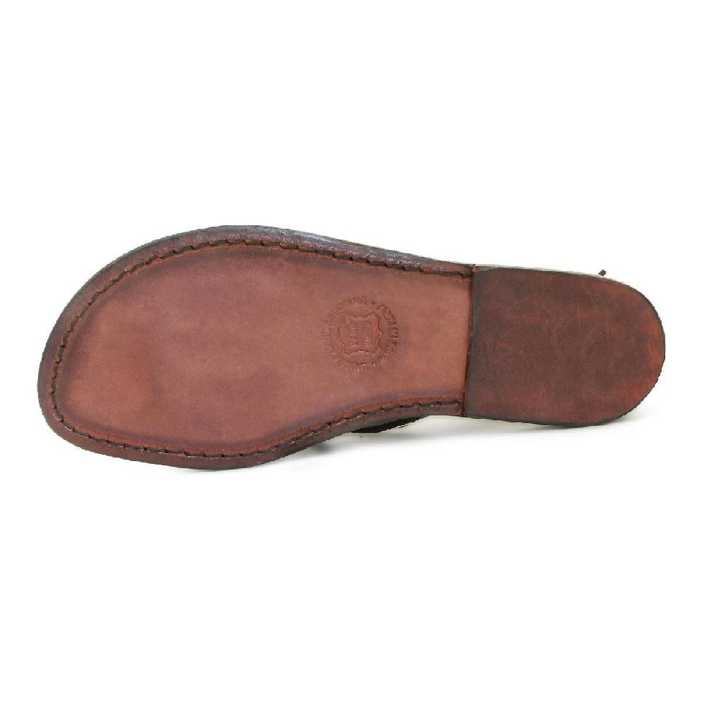 Lartigiano Del Cuoio Scarpe alla schiava artigianali in pelle marrone Fino Al -60%