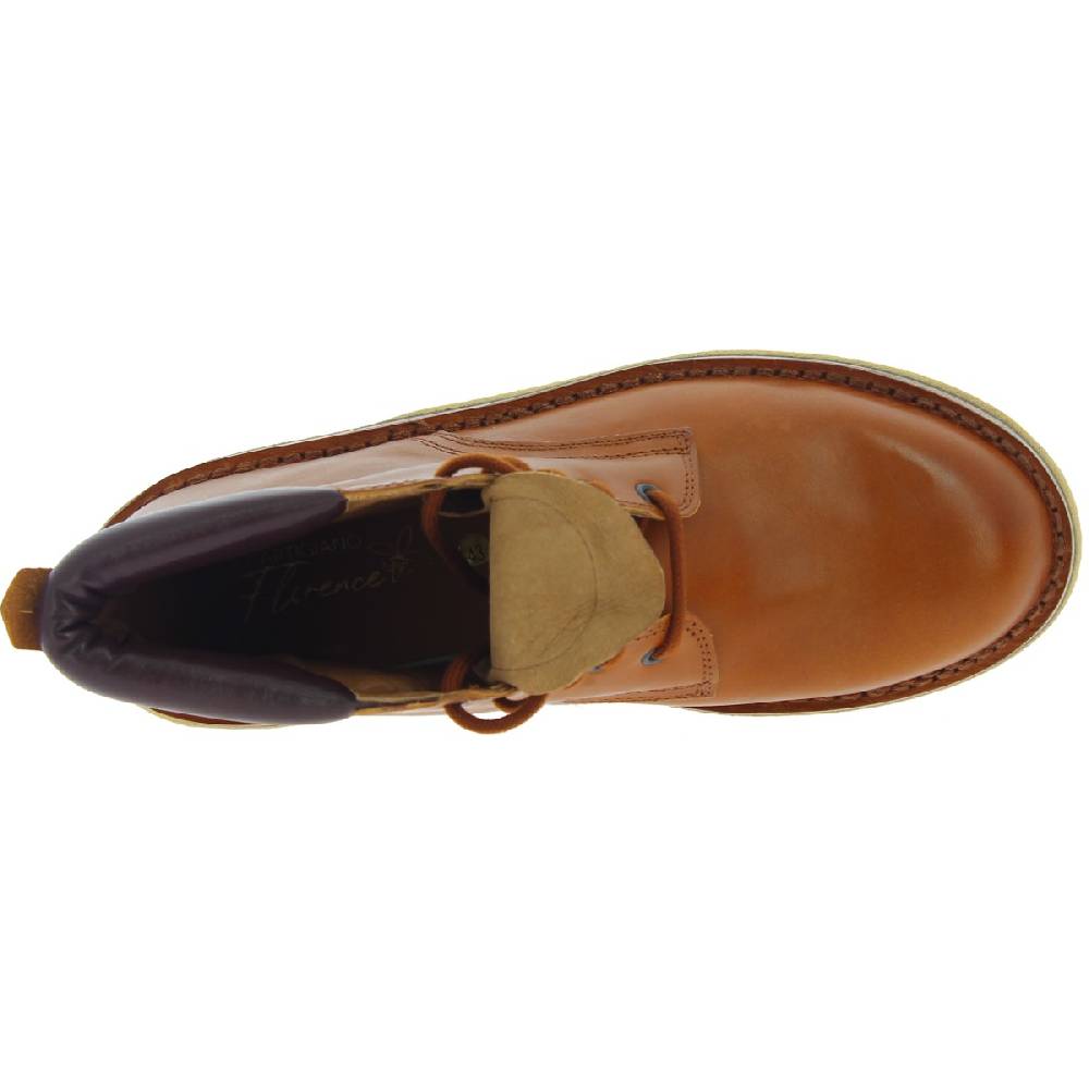 Lartigiano Del Cuoio Stivaletti artigianali uomo in pelle marrone conciata al vegetale Shopping Online