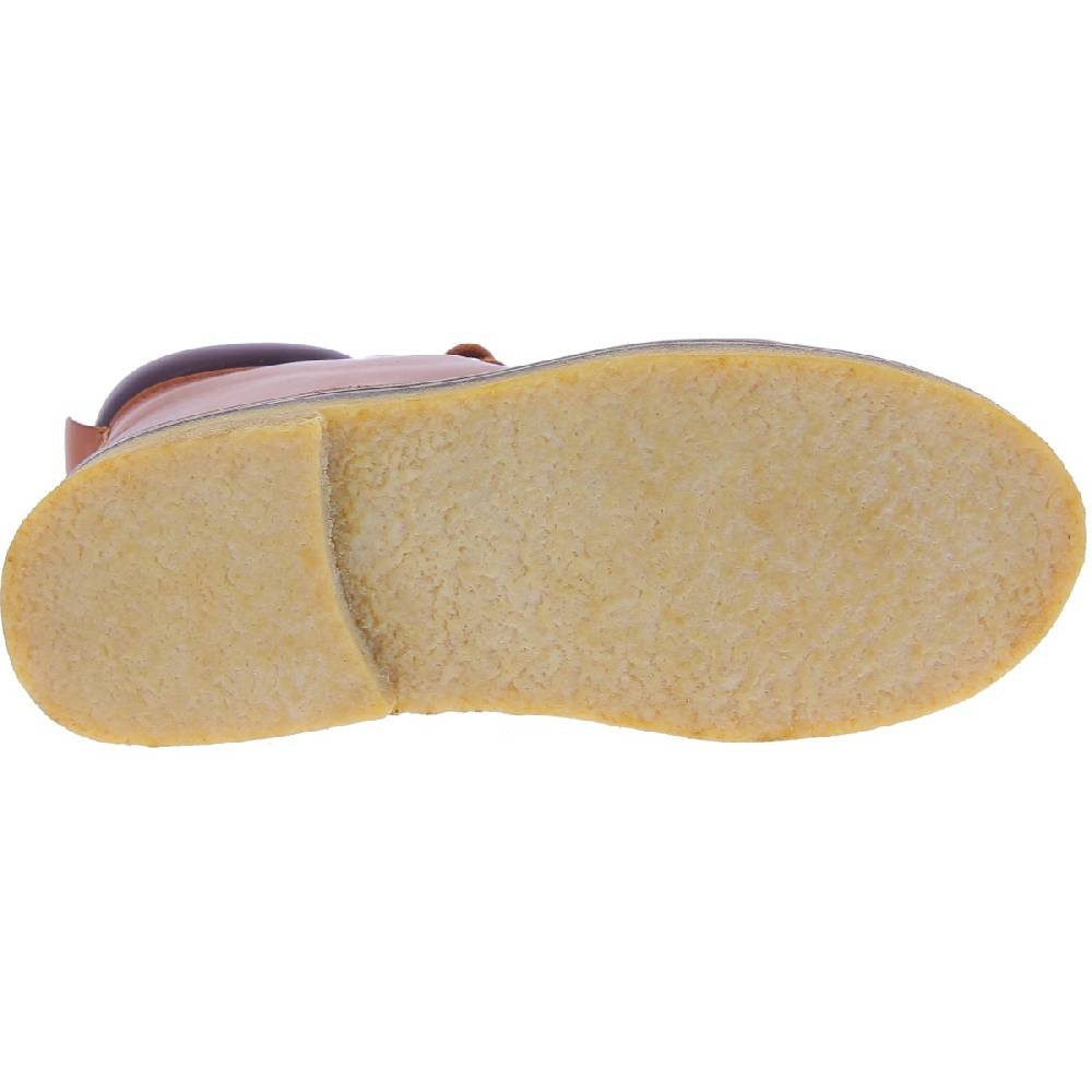 Lartigiano Del Cuoio Stivaletti donna artigianali in pelle marrone conciata al vegetale Prezzo Ridotto