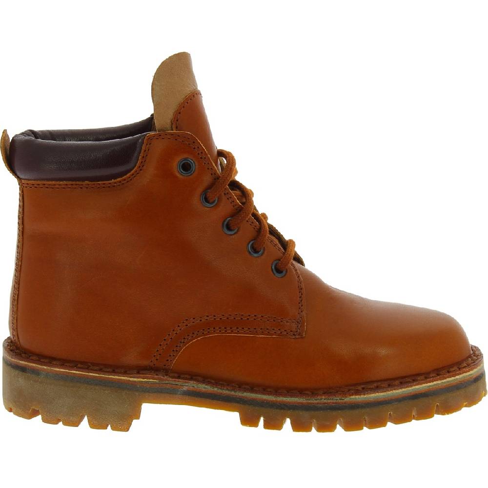 Lartigiano Del Cuoio Stivaletti donna artigianali in pelle marrone e suola Vibram Sottocosto