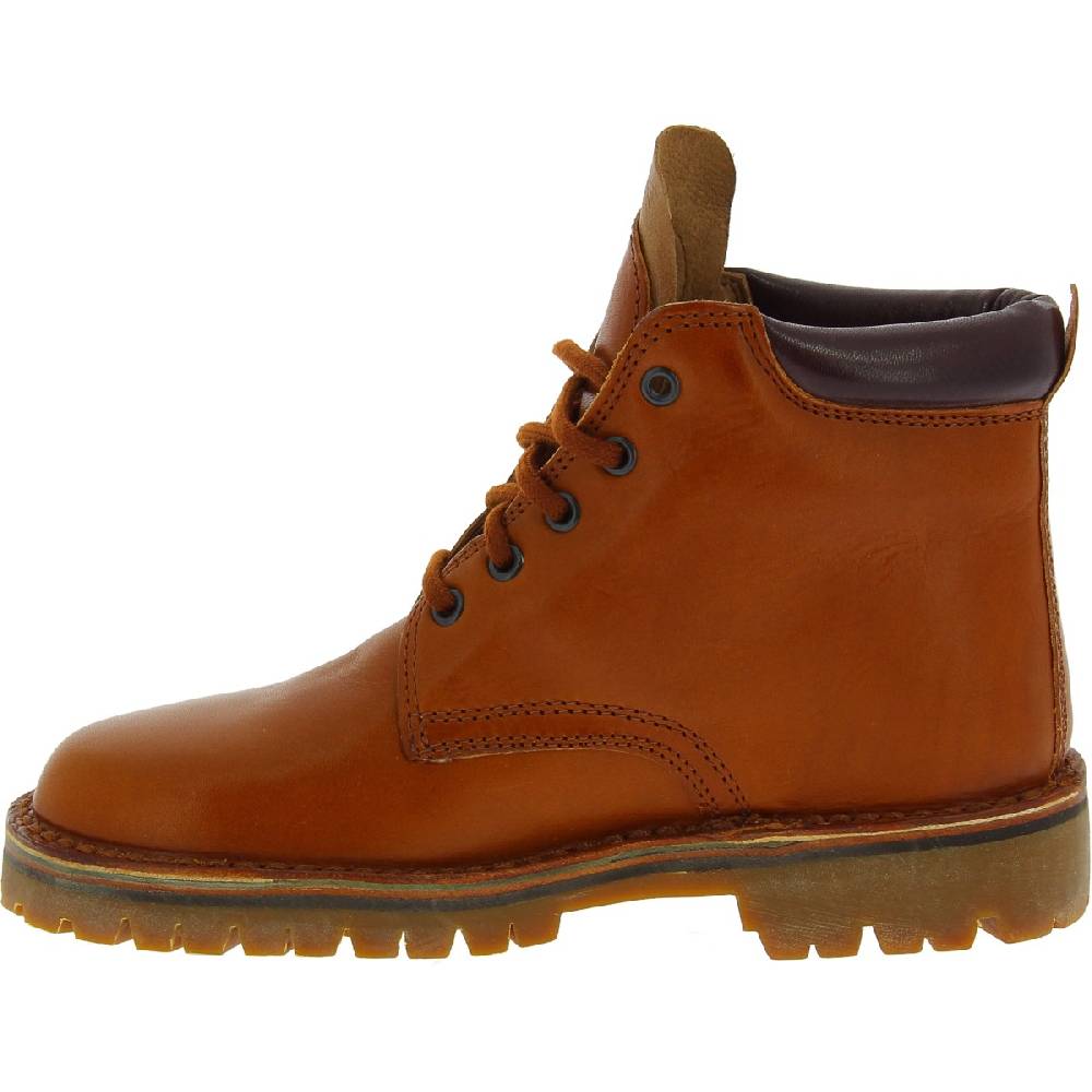 Lartigiano Del Cuoio Stivaletti donna artigianali in pelle marrone e suola Vibram Sottocosto