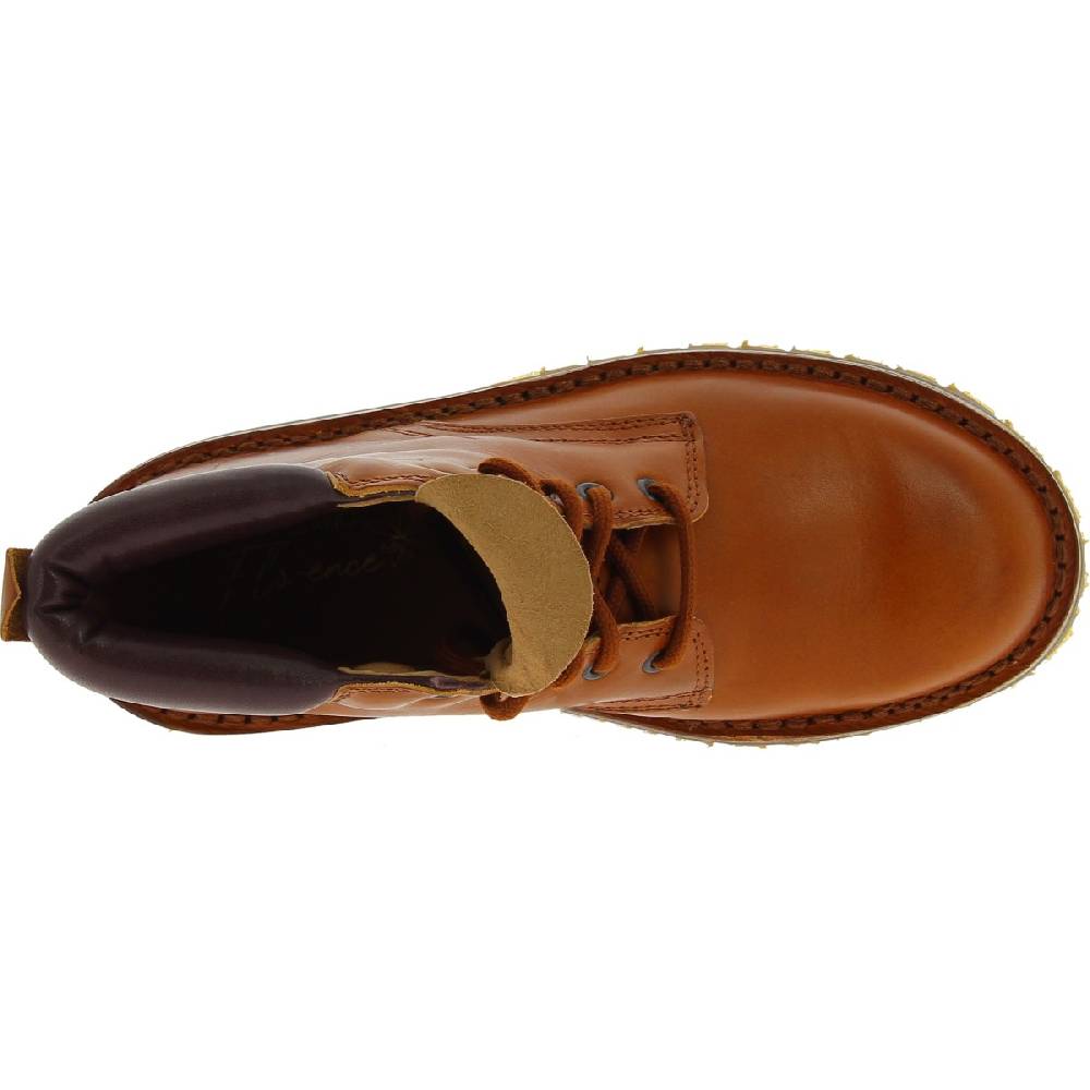 Lartigiano Del Cuoio Stivaletti donna artigianali in pelle marrone e suola Vibram Sottocosto