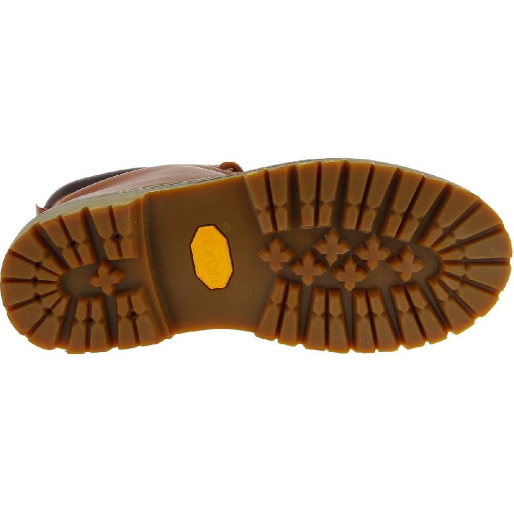 Lartigiano Del Cuoio Stivaletti donna artigianali in pelle marrone e suola Vibram Sottocosto