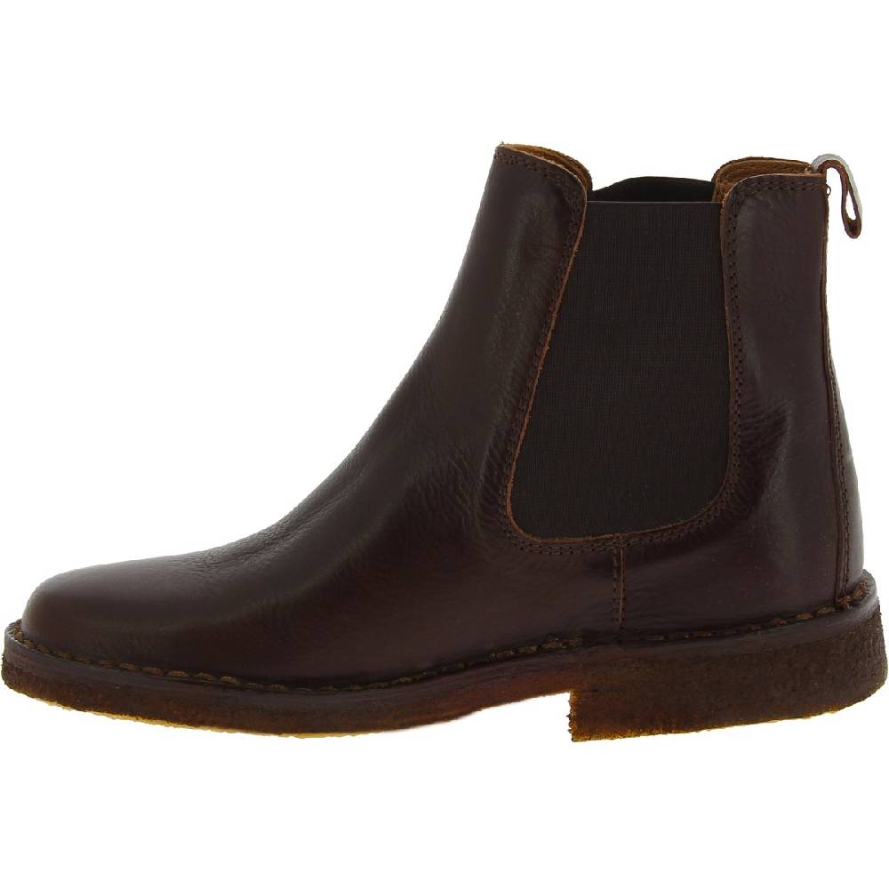 Lartigiano Del Cuoio Stivaletti chelsea donna in pelle testa di moro e suola in para artigianali Sconto