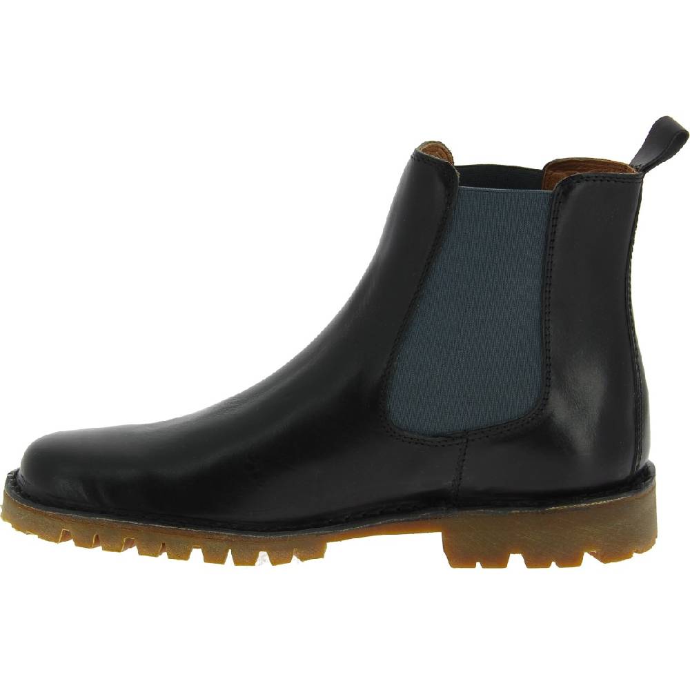 Lartigiano Del Cuoio Stivaletto beatles uomo in pelle nera e suola Vibram Economico