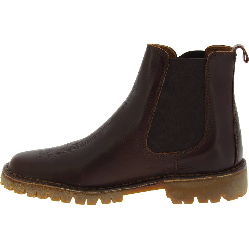 Lartigiano Del Cuoio Stivaletto beatles donna in pelle marrone scuro e suola Vibram Online