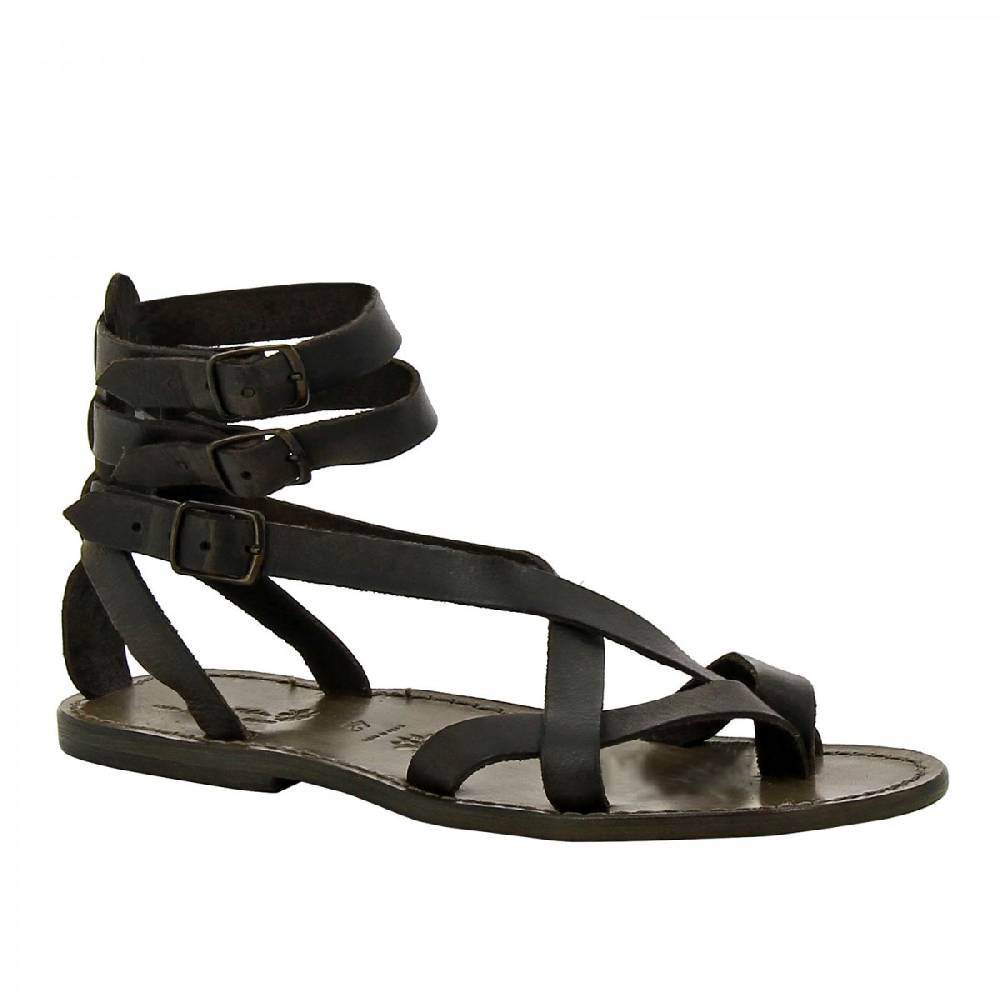 Lartigiano Del Cuoio Sandalo gladiatore uomo in pelle nero