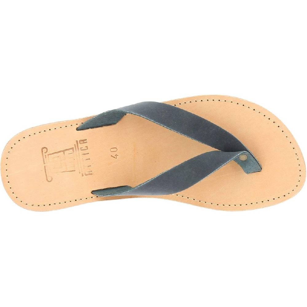 Lartigiano Del Cuoio Sandali infradito slip-on da uomo in pelle nabuk nera fatti a mano Nuova