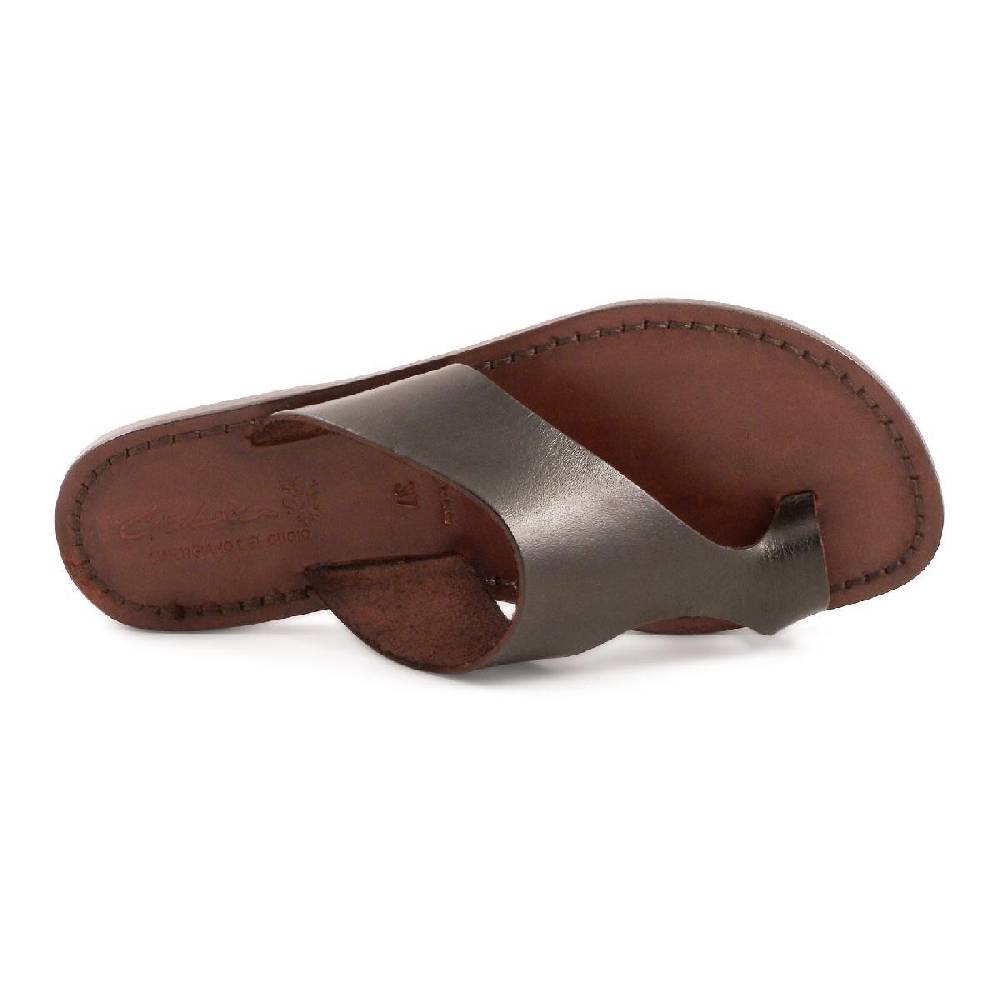 Lartigiano Del Cuoio Ciabatte infradito donna in pelle marrone artigianali Promozione Limitata