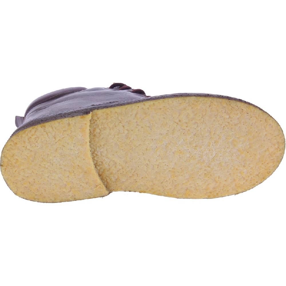 Lartigiano Del Cuoio Stivaletti donna artigianali in pelle marrone scuro conciata al vegetale Pezzi Unici