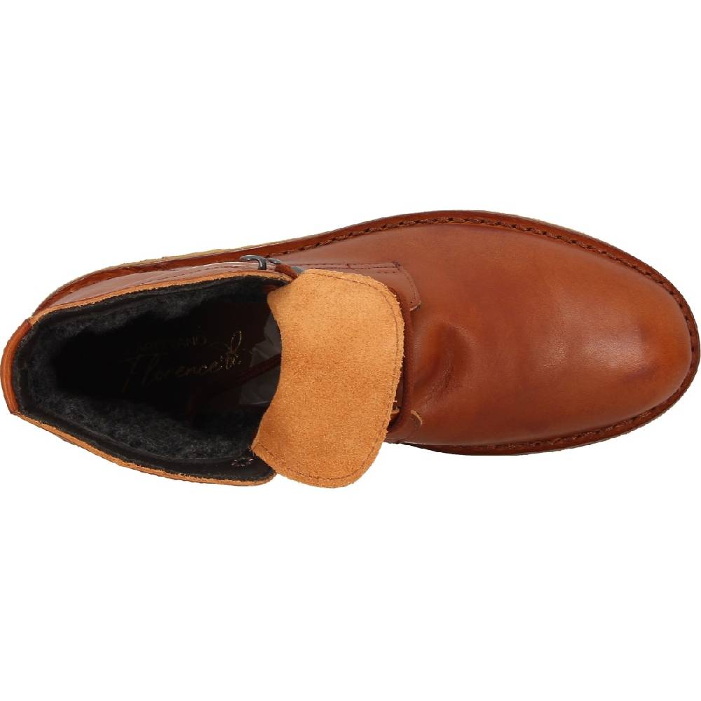 Lartigiano Del Cuoio Stivaletti da uomo in pelle color cuoio con fodera invernale Novità